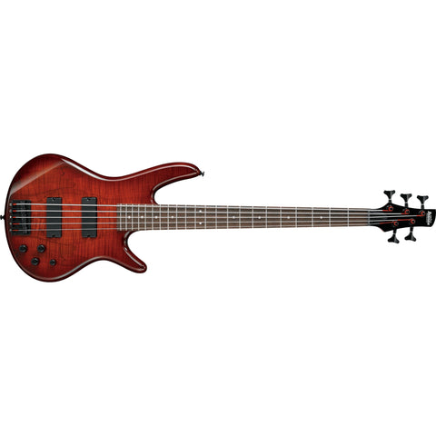 Ibanez GSR205SM-CNB GSR Gio Series 5-String Electric Bass-Charcoal Brown Burst-Music World Academy