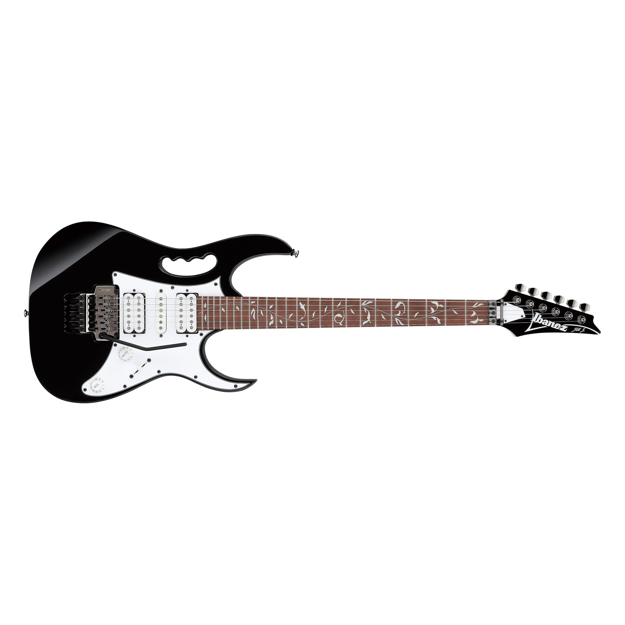 Ibanez JEMJR-BK Steve Vai Signature JEM Series Electric Guitar-Black-Music World Academy