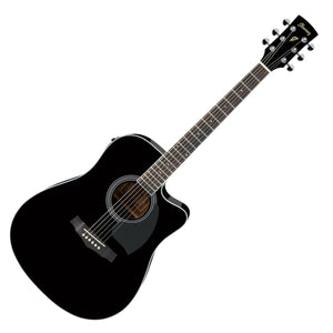 Ibanez PF15ECE-BK PF Performance Acoustic/Electric Guitar-Black-Music World Academy