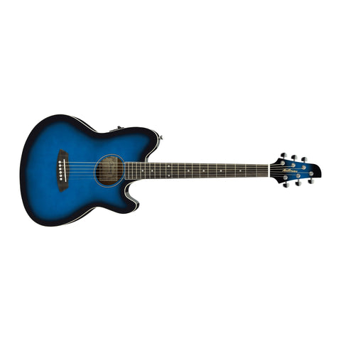Ibanez TCY10E-TBS Talman Acoustic/Electric Guitar-Transparent Blue Sunburst-Music World Academy