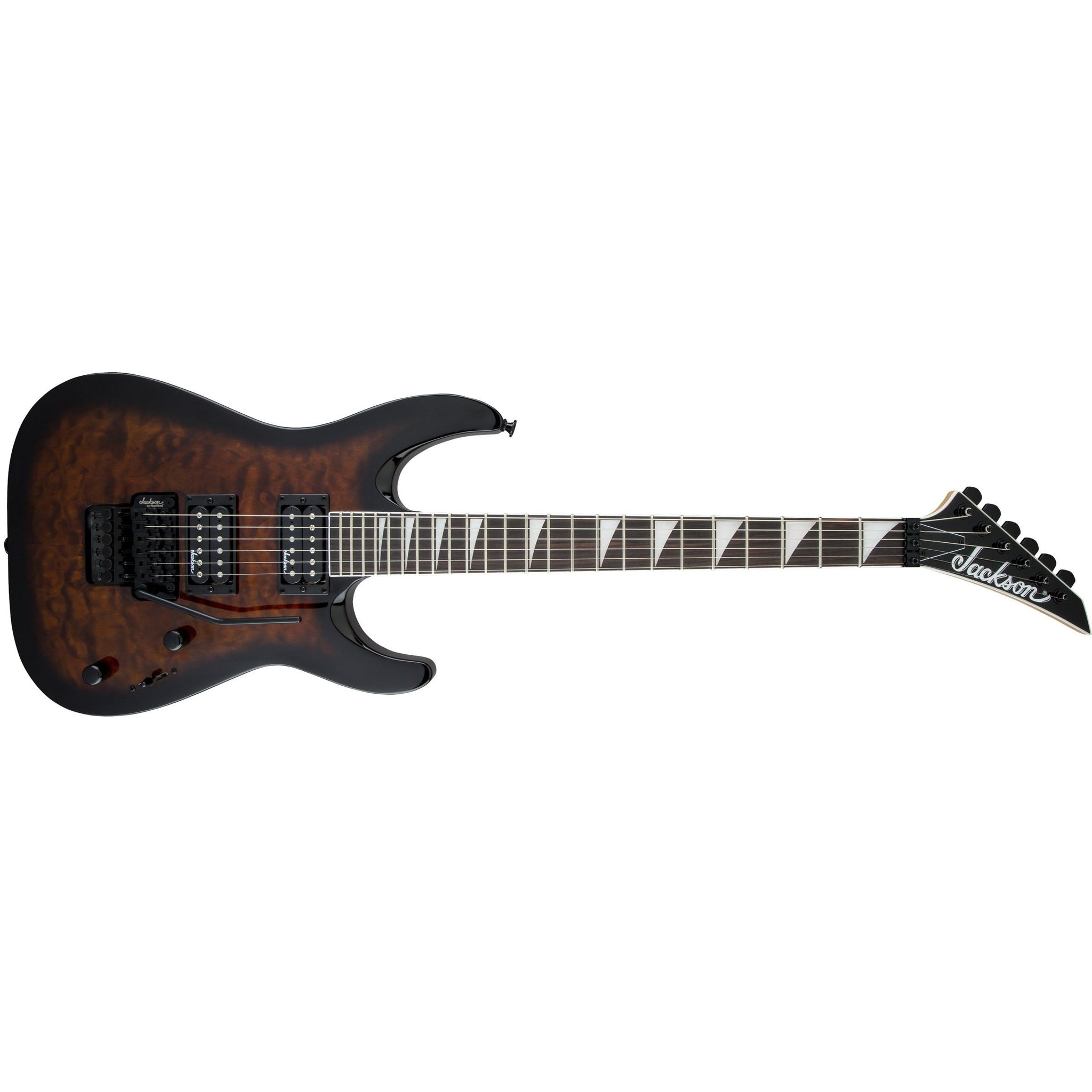 Jackson JS Series Dinky Archtop JS32Q DKA Electric Guitar-Dark Sunburst-Music World Academy