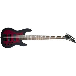 Jackson JS Series JS3VQ Concert Bass Guitar-Transparent Red Burst-Music World Academy
