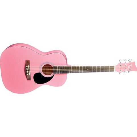Jay Junior JJ42-PK 1/2 Size Acoustic Guitar-Pink-Music World Academy