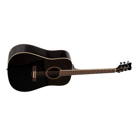 Jay Turser JTA524D-BK Dreadnought Acoustic Guitar-Black-Music World Academy