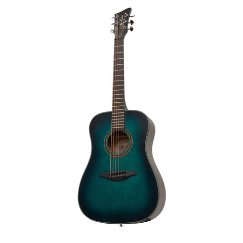 Jay Turser JTA53-SBL 3/4 Size Acoustic Guitar-Satin Blue-Music World Academy