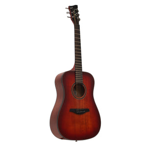 Jay Turser JTA53-SRD 3/4 Size Acoustic Guitar-Satin Red-Music World Academy