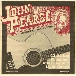 John Pearse 1400L Phosphor Bronze 12-String Acoustic Guitar Strings Light 10-47-Music World Academy