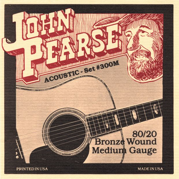 John Pearse 300M 80/20 Bronze Acoustic Guitar Strings Medium 13-56-Music World Academy