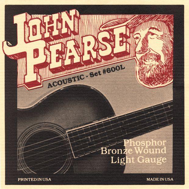 John Pearse 600L Phosphor Bronze Acoustic Guitar Strings Light 12-53-Music World Academy