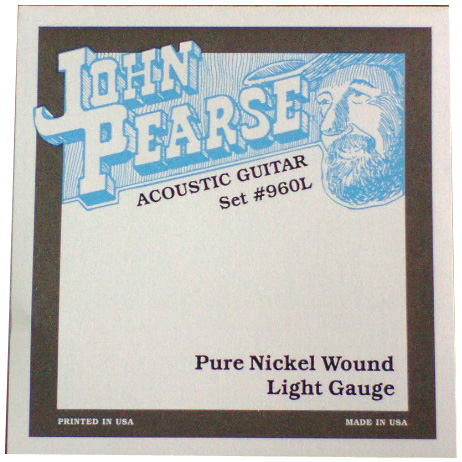 John Pearse 960L Pure Nickel Acoustic Guitar Strings Light 12-54-Music World Academy