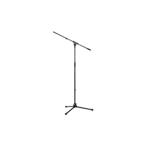 K&M 2106-BLACK Microphone Stand with Boom Arm-Black-Music World Academy