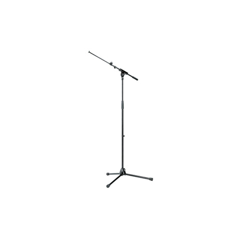 K&M 210/8-Black Microphone Stand with Telescopic Boom-Black-Music World Academy