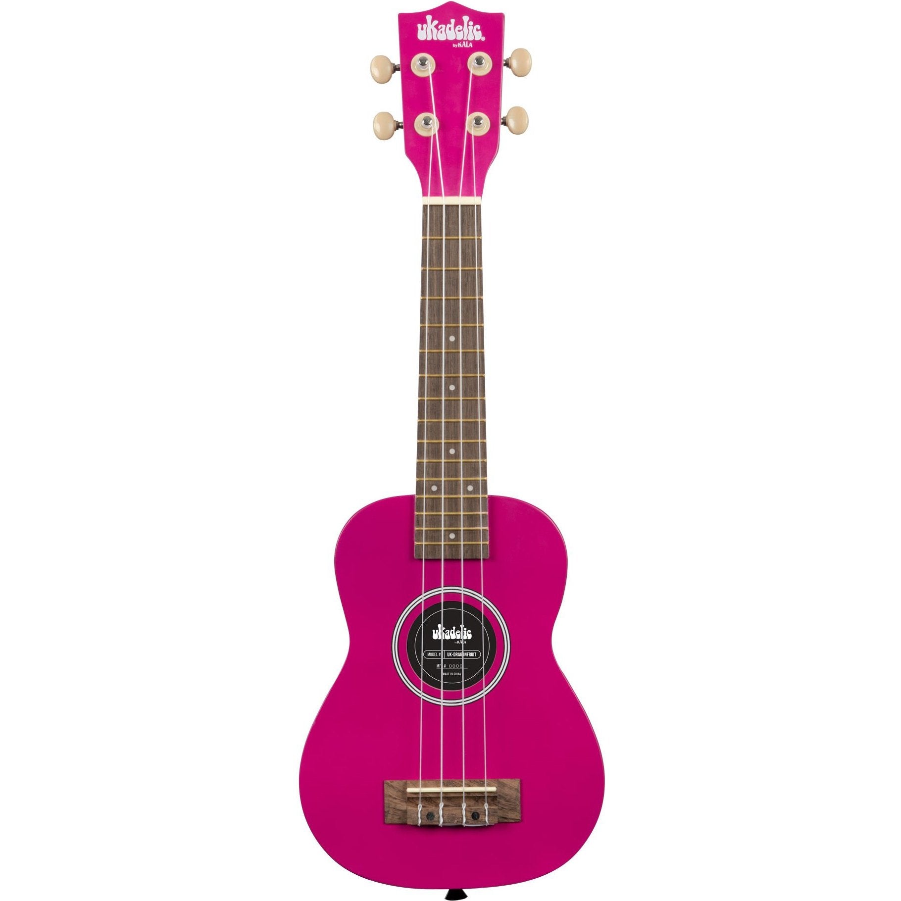 Kala UK-DRAGONFRUIT Ukadelic Soprano Ukulele with Gig Bag-Dragon Fruit-Music World Academy