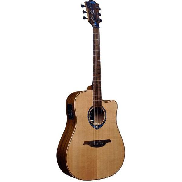 LAG THV10DCE Tramontone Dreadnought Acoustic/Electric Guitar with Hyvibe Pickup-Music World Academy