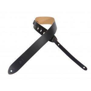 Levy's M12-BLK 2" Leather Guitar Strap-Black-Music World Academy
