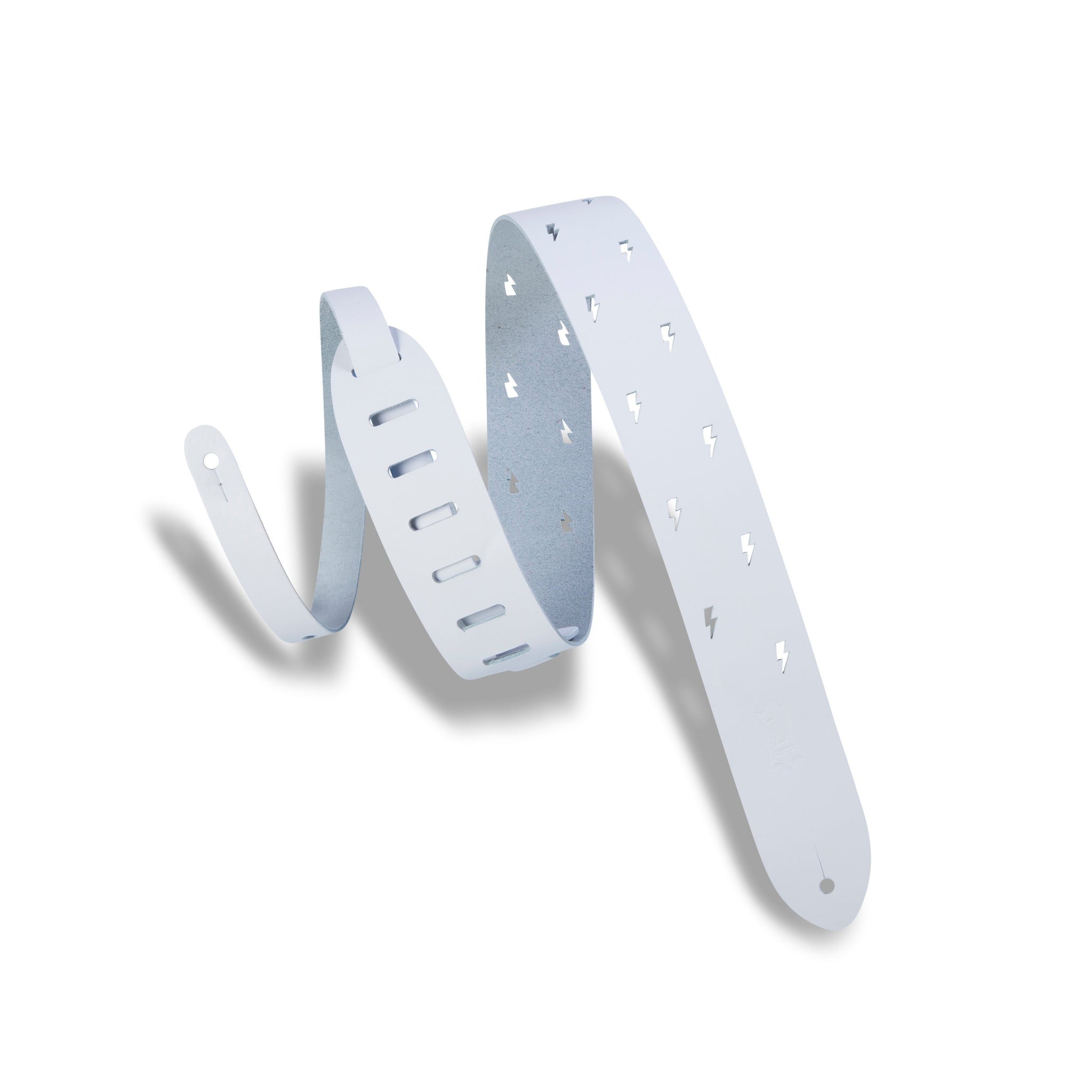 Levy's M12LBC-WHT 2" Chrome-Tan Guitar Strap-White-Music World Academy