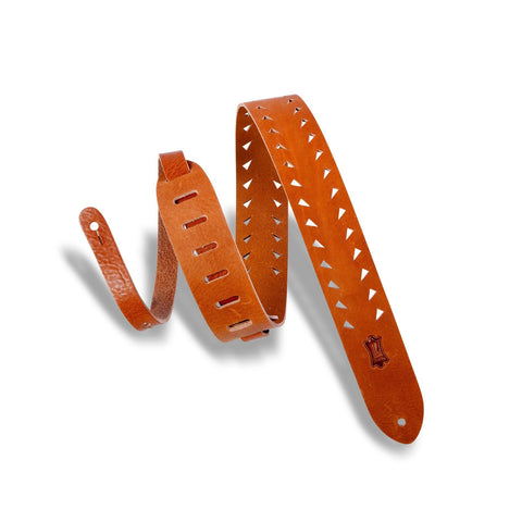 Levy's M12TTV-TAN 2" Veg-Tan Leather Guitar Strap-Tan-Music World Academy