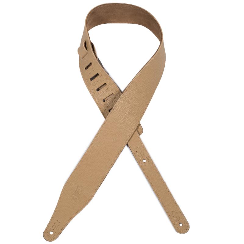 Levy's M17BLS-BUF 2-1/2" Suede Leather Guitar Strap-Beige-Music World Academy