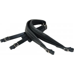 Levy's M18PDX-BLK 2" Leather Accordion Straps-Black-Music World Academy