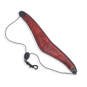 Levy's M27W-001 2-1/2" Top Grain Leather Saxophone Strap-Red-Music World Academy