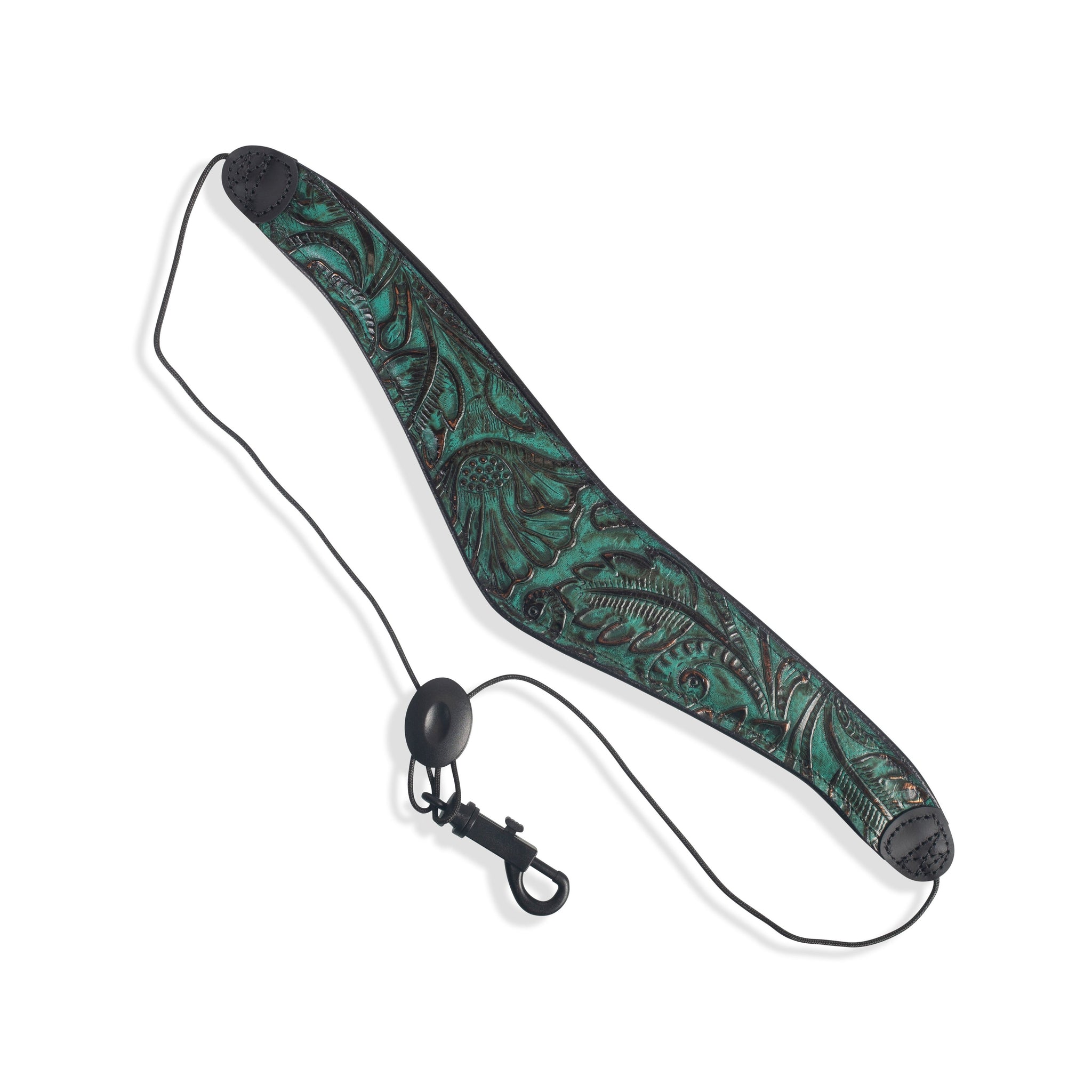 Levy's M27W-002 2-1/2" Top Grain Leather Saxophone Strap-Green-Music World Academy