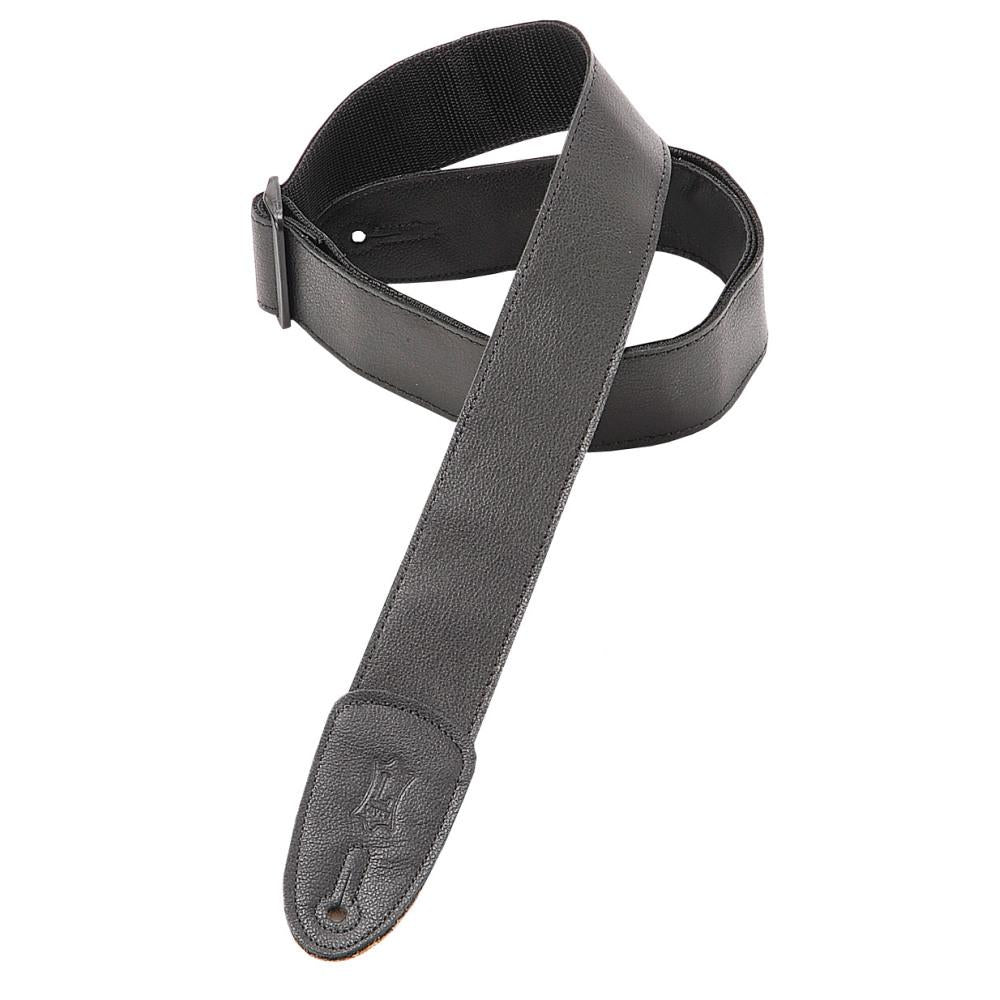 Levy's M7GP-BLK 2" Garment Leather Guitar Strap-Black-Music World Academy