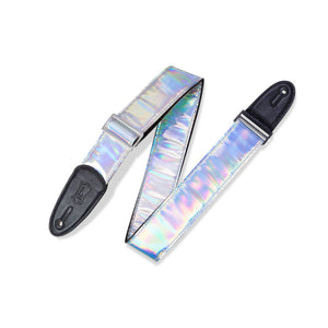 Levy's M7SC-SIL 2" Vinyl Guitar Strap-Silver-Music World Academy
