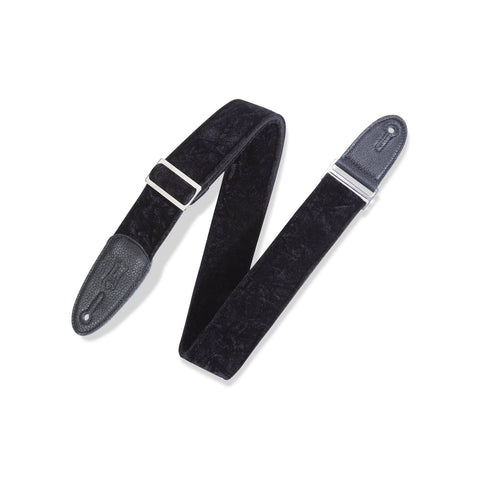 Levy's M7VC-BLK 2" Velvet Guitar Strap-Black-Music World Academy