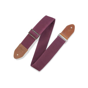 Levy's M7WC-BRG 2" Waxed Canvas Guitar Strap-Burgundy-Music World Academy