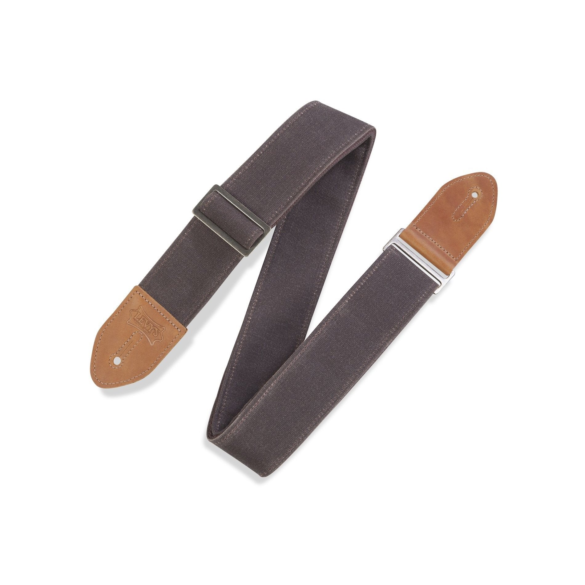 Levy's M7WC-BRN 2" Waxed Canvas Guitar Strap-Brown-Music World Academy