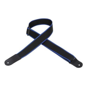 Levy's M8POLY-BKB-L 2" Polypropylene Guitar Strap-Black/Blue-Music World Academy