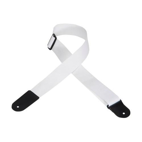 Levy's M8POLY-WHT-L 2" Polypropylene Guitar Strap-White-Music World Academy