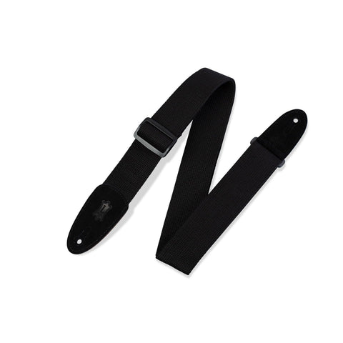 Levy's MC8-BLK 2" Cotton Guitar Strap-Black-Music World Academy