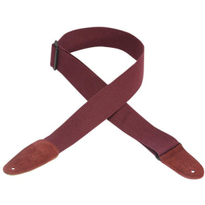 Levy's MC8-BRG 2" Cotton Guitar Strap-Burgundy-Music World Academy