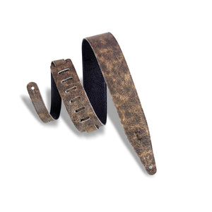 Levy's MG317BOG-BRN 2-1/2" Garment Leather Guitar Strap-Brown-Music World Academy
