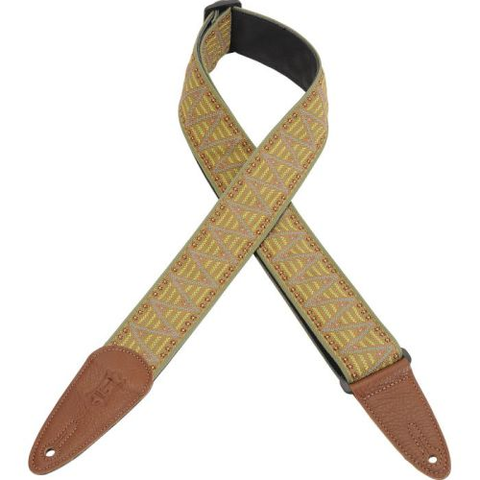 Levy's MGHJ2-004 2" Jacquard Leather Guitar Strap-Music World Academy