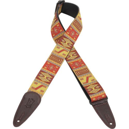 Levy's MGHJ2-006 2" Jacquard Leather Guitar Strap-Music World Academy