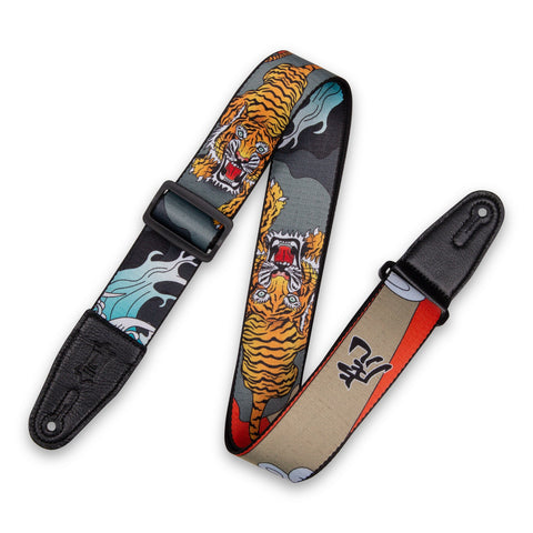 Levy's MPD2-124 2" Sublimation Guitar Strap-Japanese Traditional Tiger-Music World Academy
