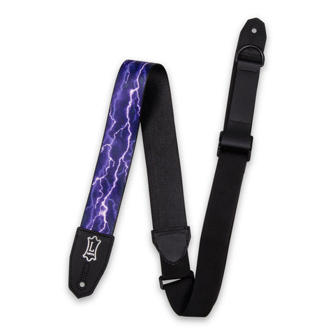 Levy's MPRH-18 2" Sublimation Right-Height Guitar Strap-Lightning-Music World Academy
