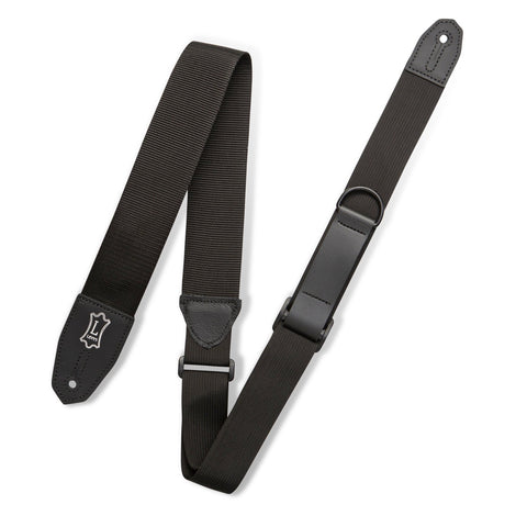 Levy's MRHP-BLK 2" Polyester Right Height Guitar Strap-Black-Music World Academy