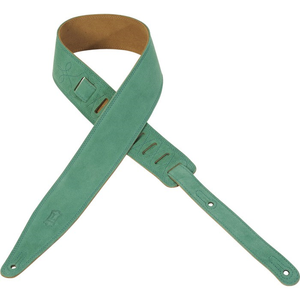 Levy's MS317AUR-SEA 2-1/2" Suede Leather Guitar Strap-Sea Green-Music World Academy