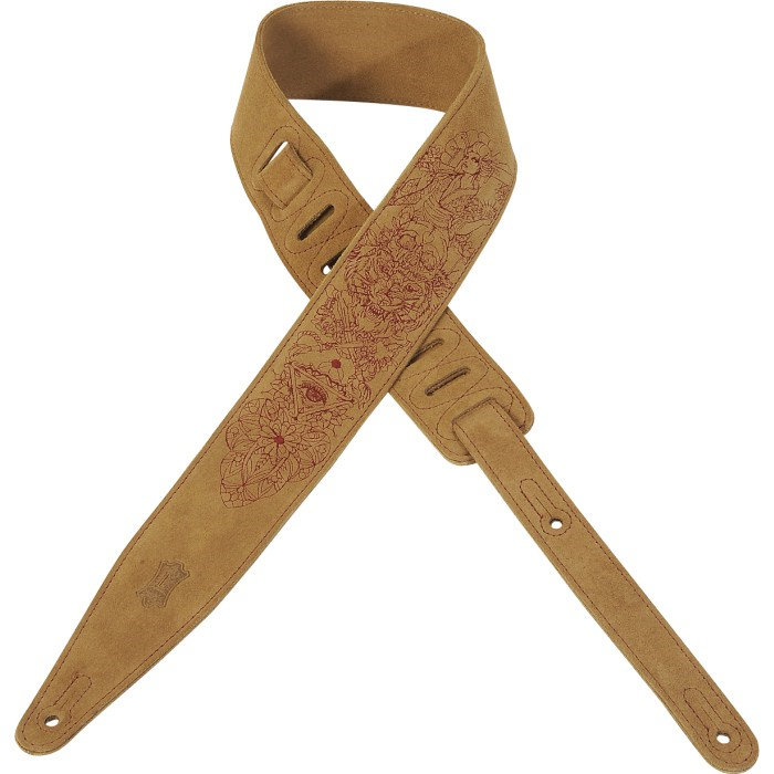 Levy's MS317E-002 2-1/2" Suede Leather Guitar Strap-Music World Academy