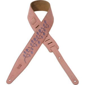 Levy's MS317WV-PNK 2-1/2" Suede Leather Guitar Strap-Pink-Music World Academy