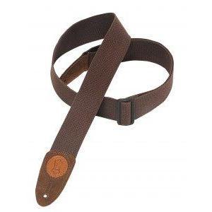 Levy's MSSC8-BRN 2" Signature Series Cotton Guitar Strap-Brown-Music World Academy