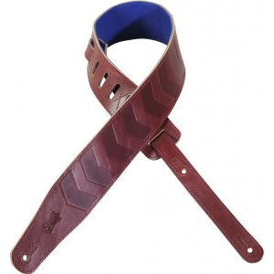 Levy's MVX26C-BRG 2 3/4" Leather Guitar Strap-Burgundy-Music World Academy