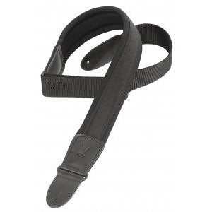 Levy's PM48NP2-BLK 2-1/2" Neoprene Padded Guitar Strap with Leather Ends-Music World Academy
