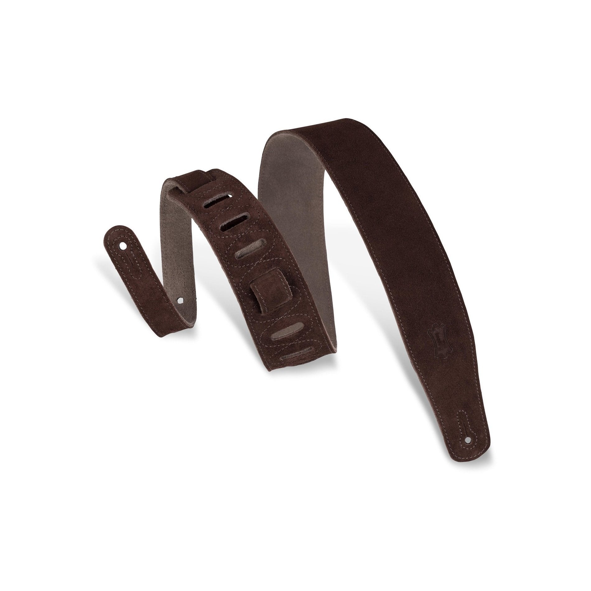 Levy's Strap 2-1/2" Suede Guitar Strap-Brown-Music World Academy