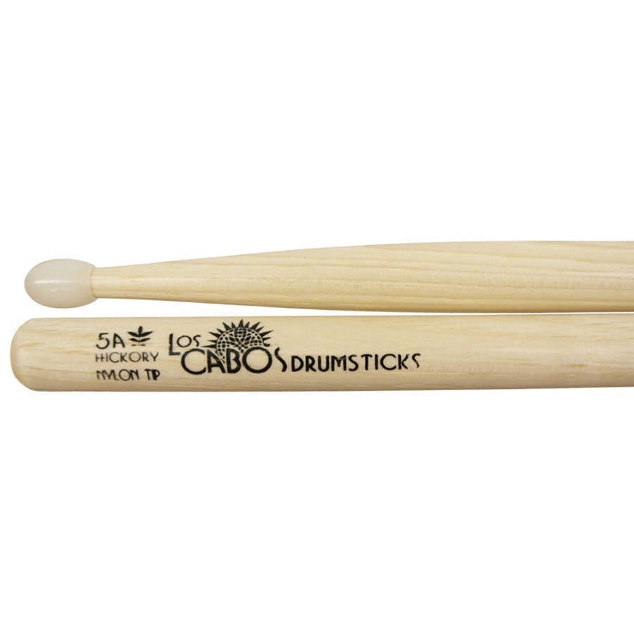 Los Cabos LCD5AHN 5A Nylon Tip Drumsticks-Hickory-Music World Academy