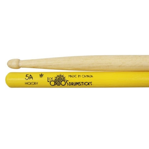 Los Cabos LCD5AYJ 5A Yellow Jacket Wood Tip Drumsticks-Hickory-Music World Academy