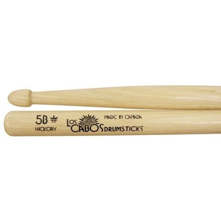 Los Cabos LCD5BH Drumsticks 5B Wood Tip Hickory-Music World Academy